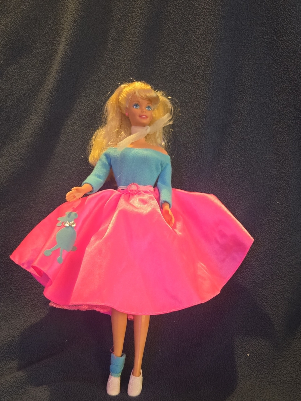 Vintage 50s Fun Barbie Doll in Pink Poodle Skirt